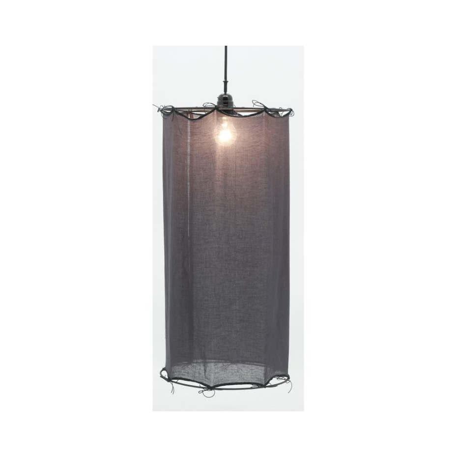 Abat-jour pour suspension en coton Riad Petit Charbon