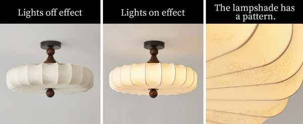 Lampa sufitowa Velora — wytłoczony wzór kwiatowy