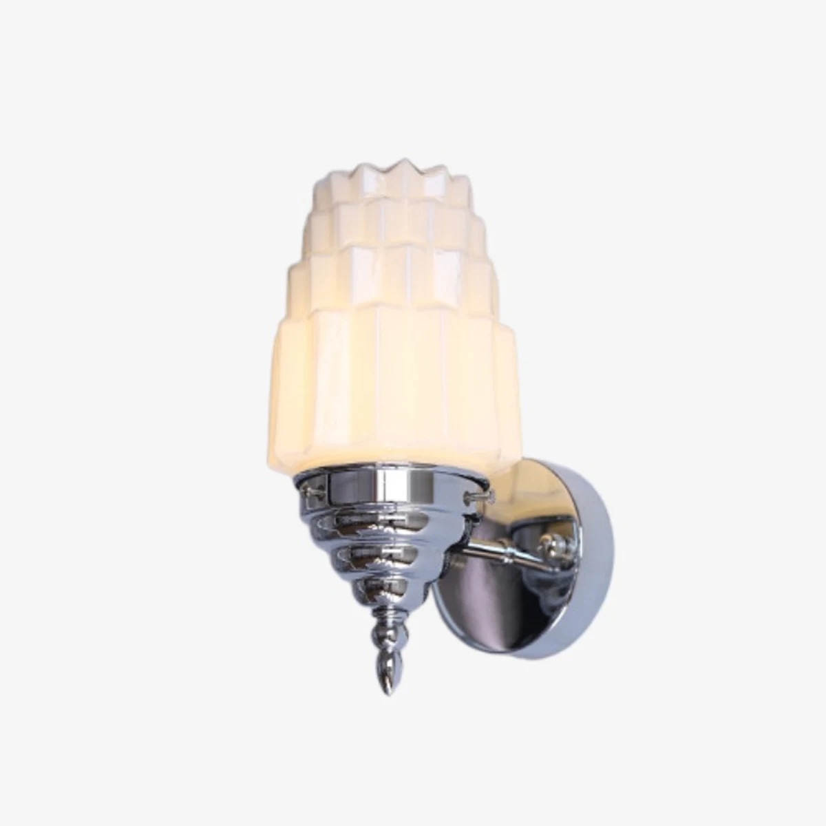 Aplique de pared cromado con cableado fijo
