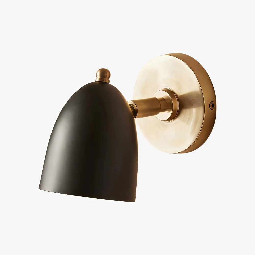 Svart och guld vägglampa SKU