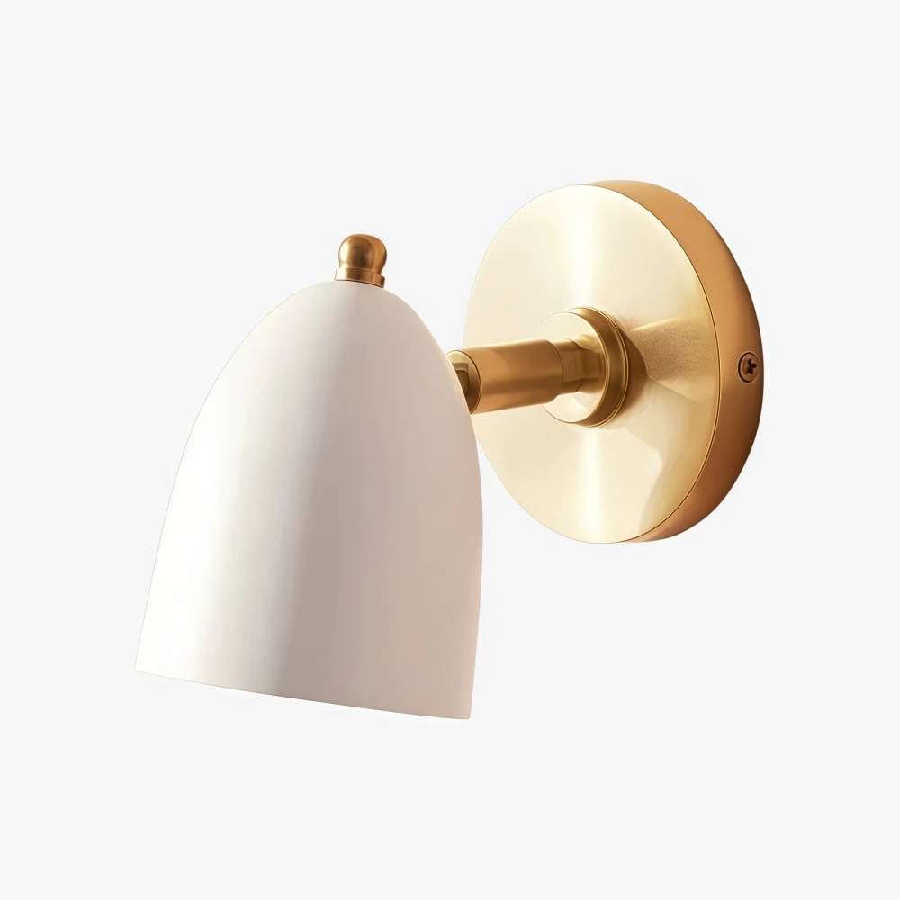 Vit och guld vägglampa SKU