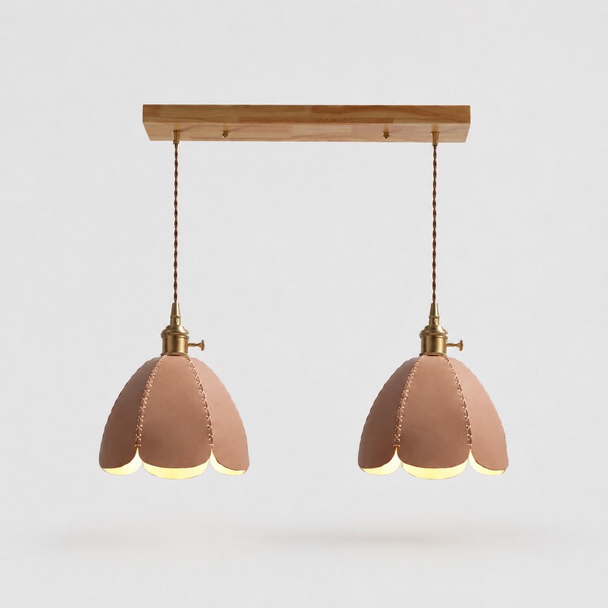 2-Light Linear Pendant / Natural