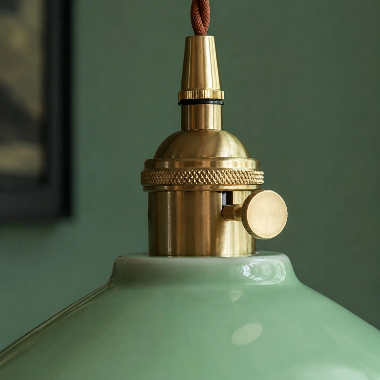 Brass holder detail