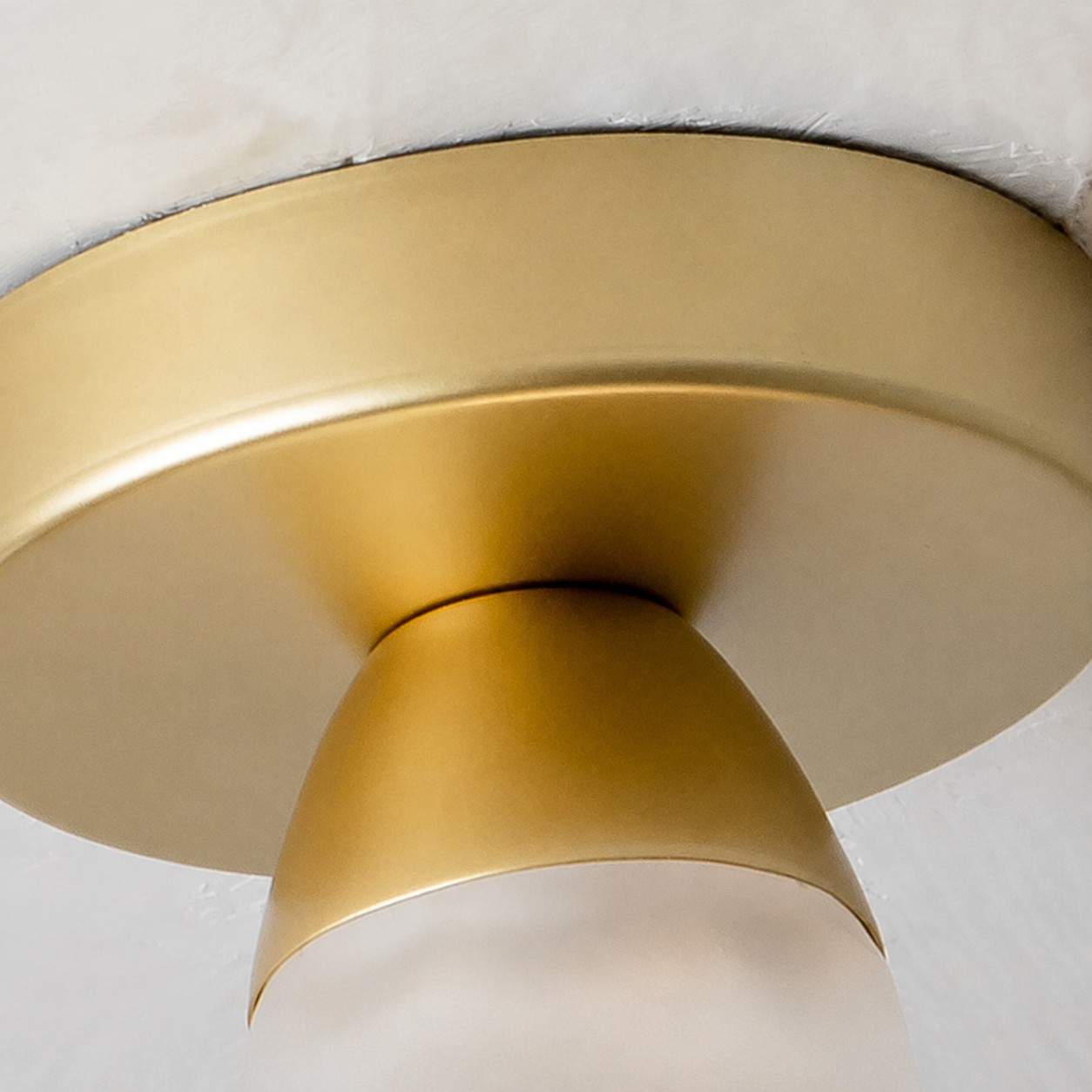 Ceiling canopy and fixing screw detail