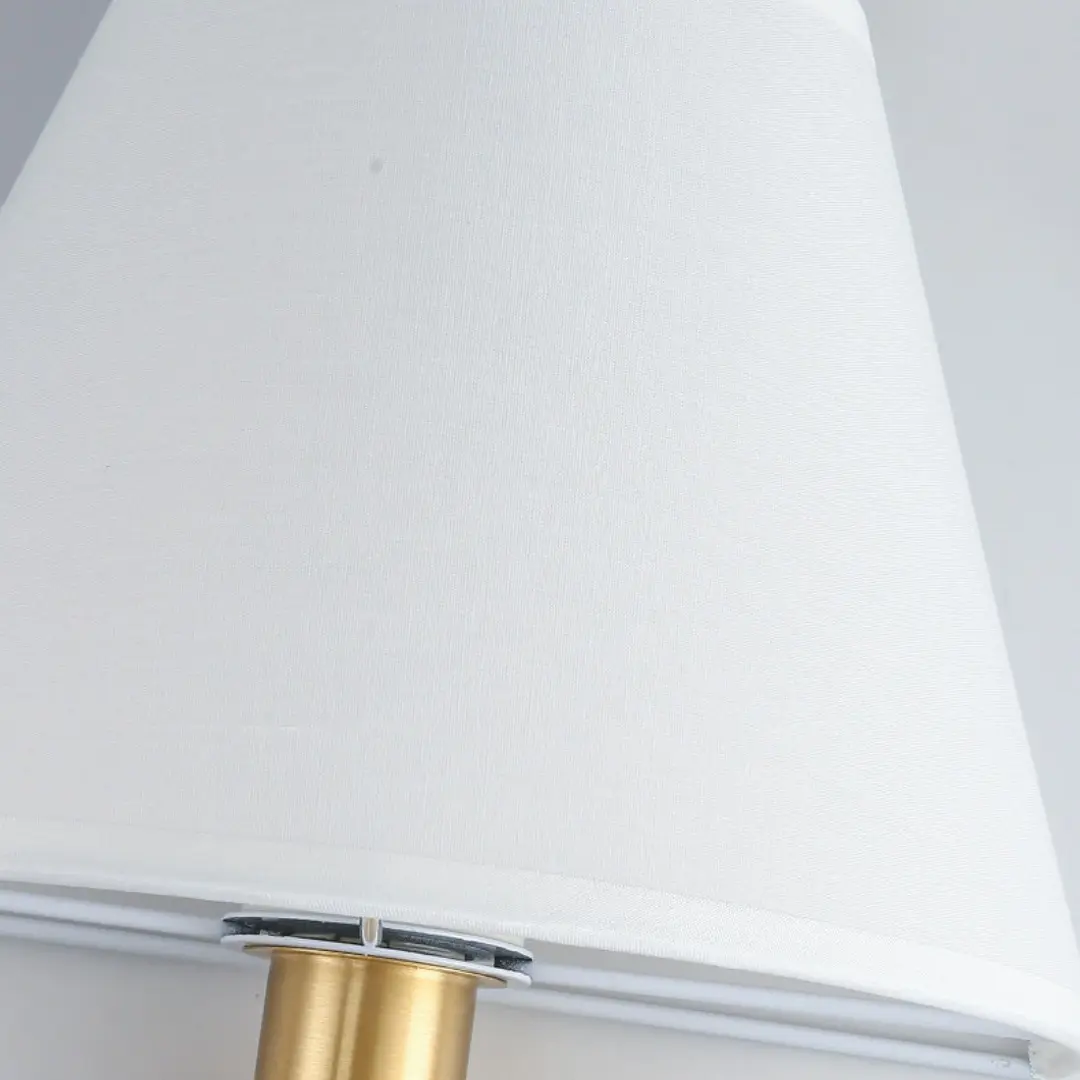 Vit tyg lampskärm textur och kant