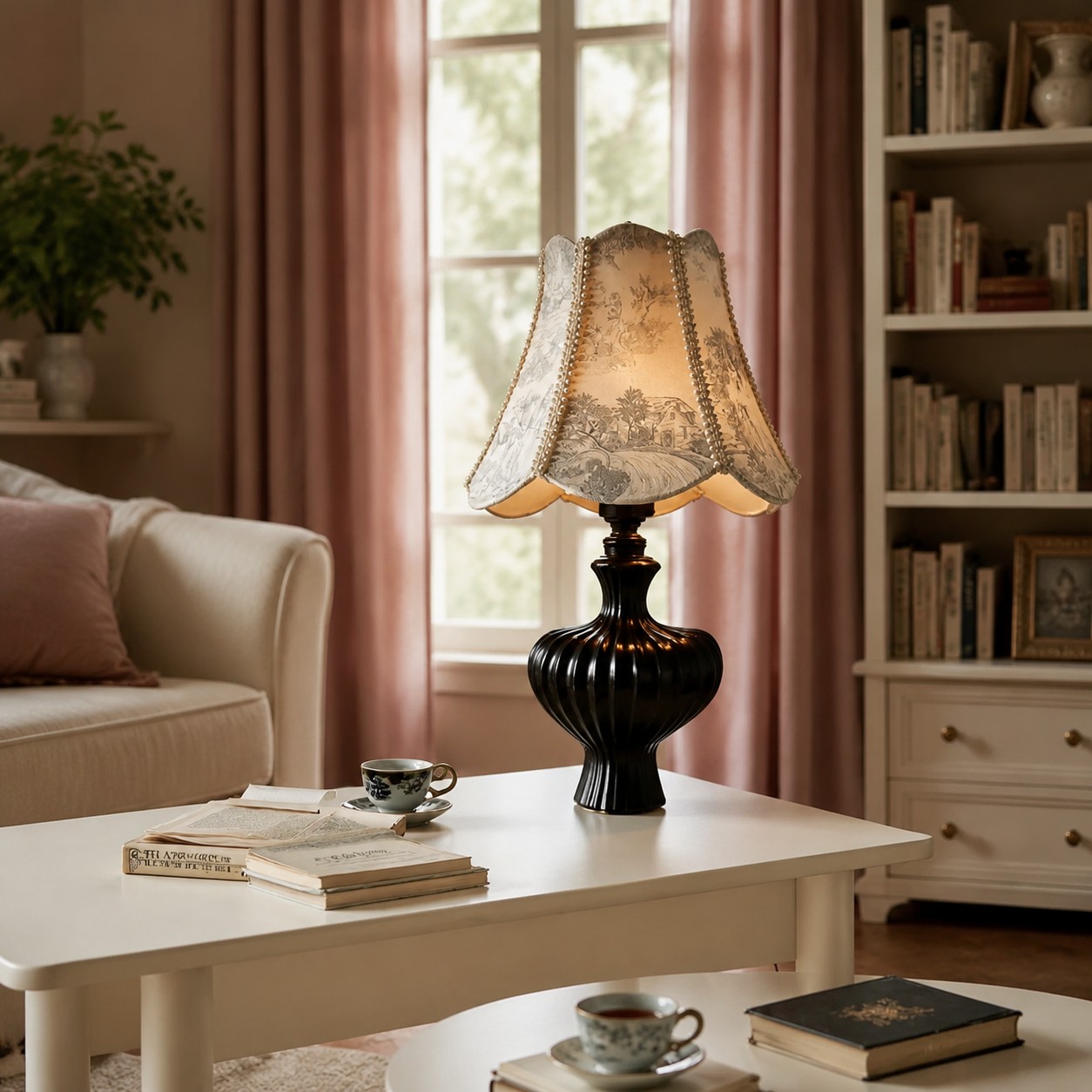 Lampa stołowa w stylu francuskim do ciepłego salonu