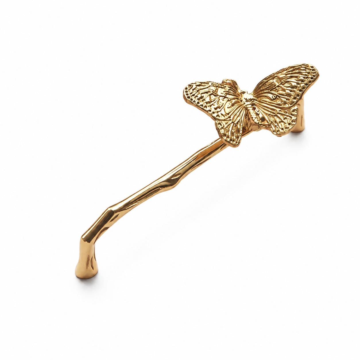Vintage butterfly messing skaphåndtak med 6,3 tommer og 16,0 centimeter senter til senter montering