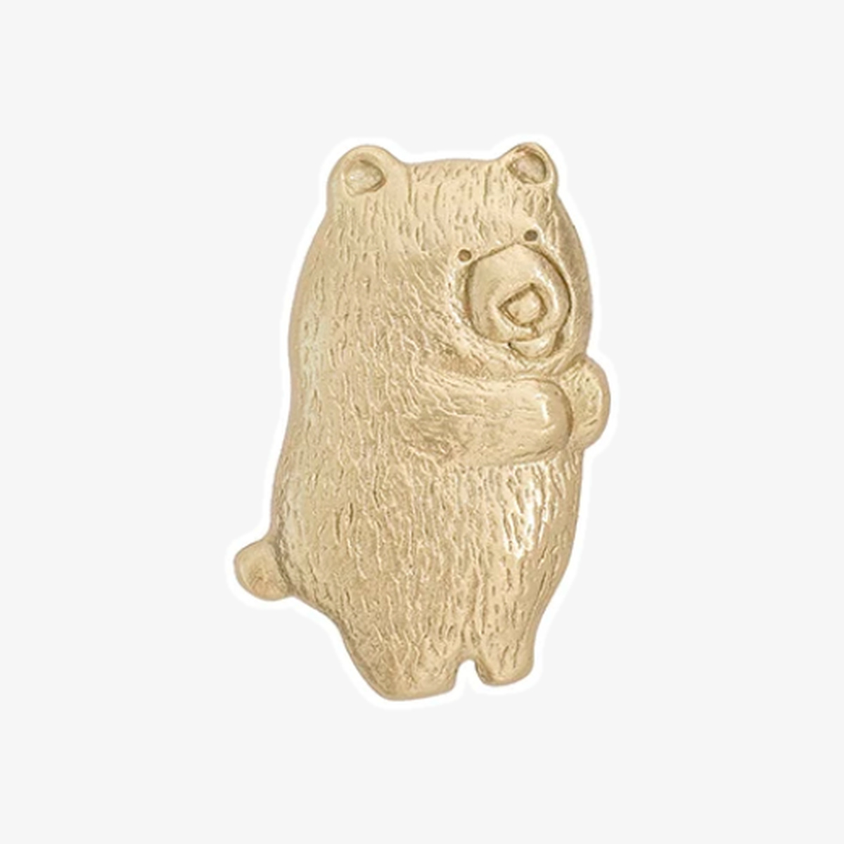 クマサイズ 真鍮製の動物型キャビネットノブ