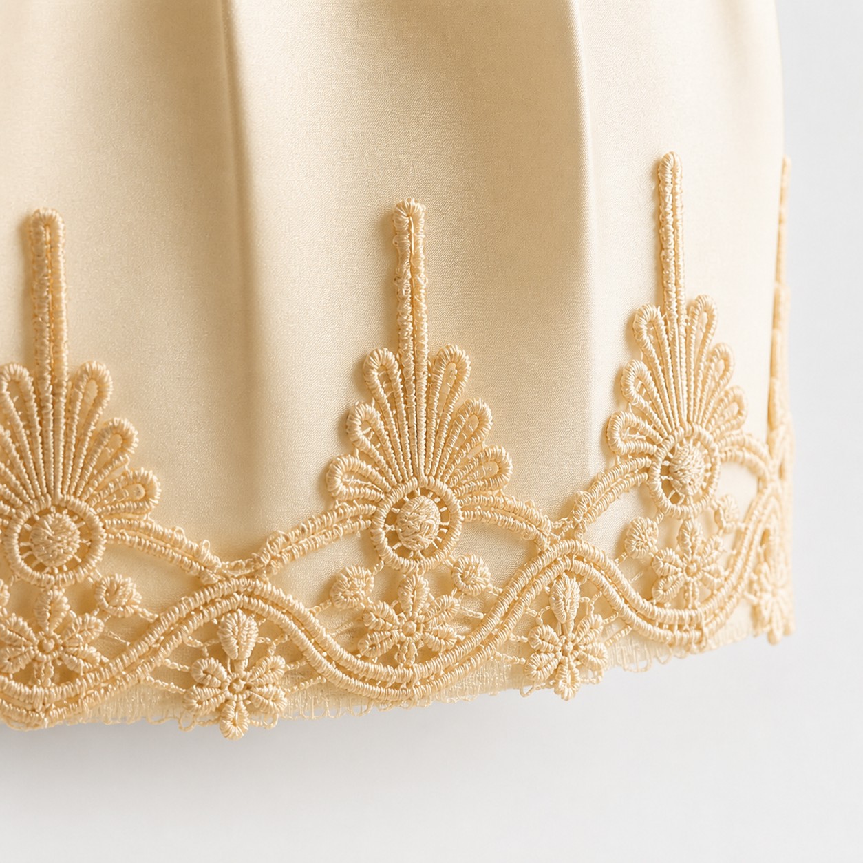 Détail de bordure en dentelle