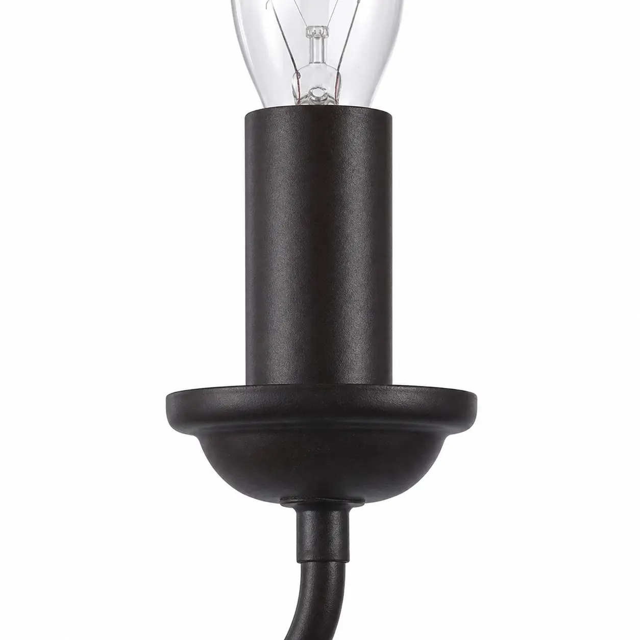 Détail du support de lampe E14 ; ampoule non incluse